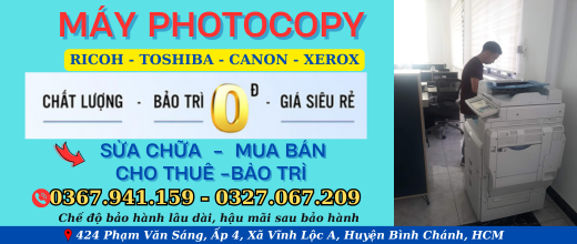 sửa chữa máy photo tận nơi tại bình chánh