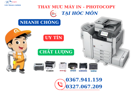 THAY MỰC MÁY PHOTOCOPY TẠI HÓC MÔN